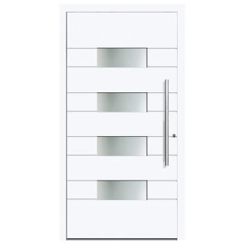 Aluminium Verbund Haustür Design 54 Außen weiß / Innen weiß Ud=0,9
